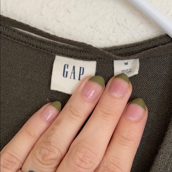 GAP - Size M Forest Green Wrap Midi Dress - Picture 6 of 7